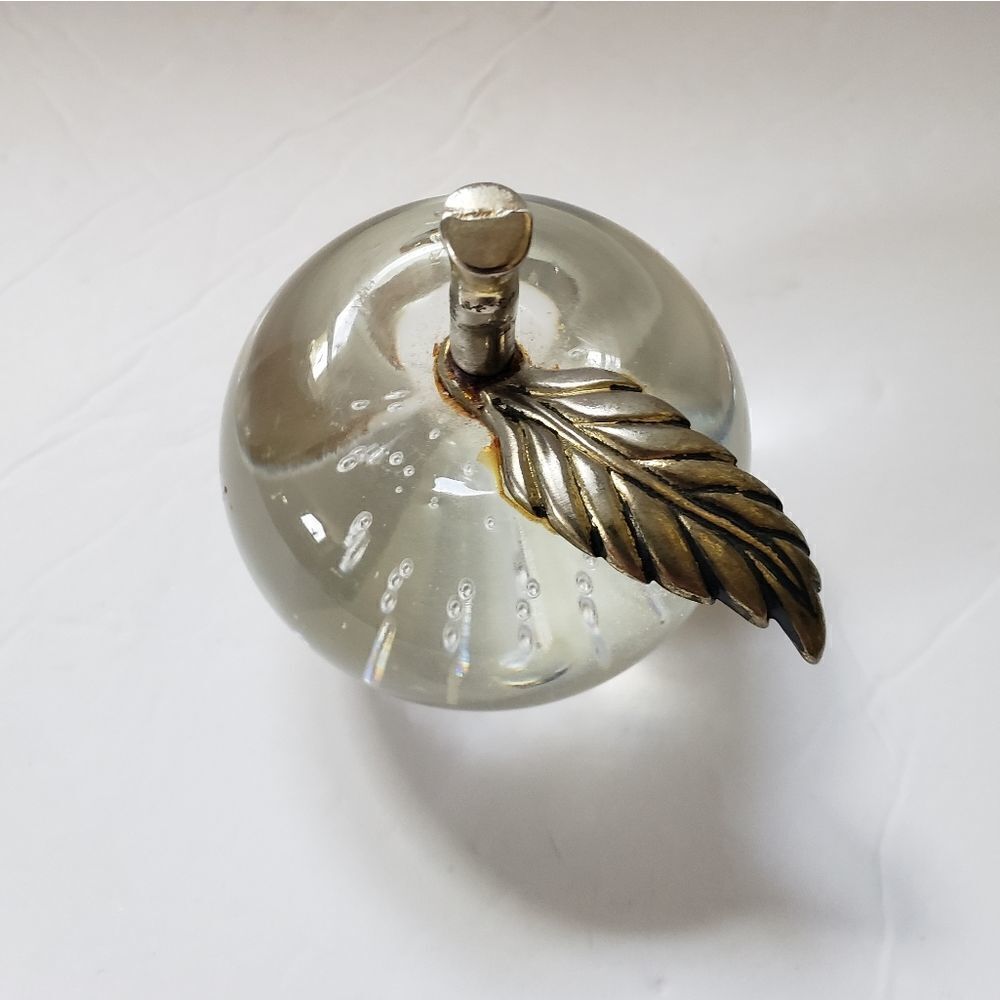 Glass Apple Paperweight - Picture 3 of 8
